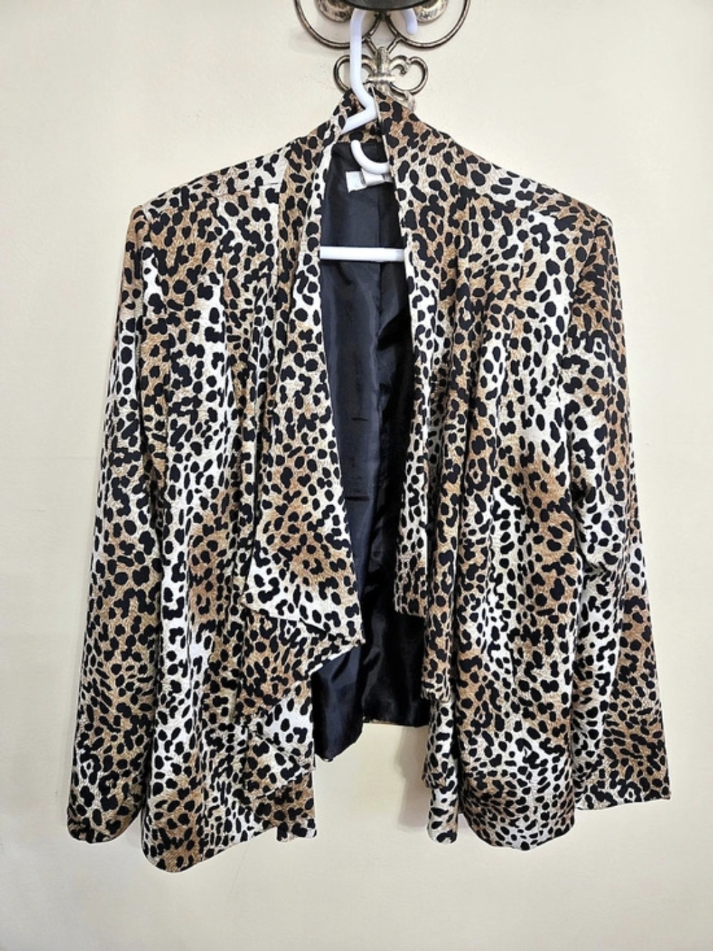 dressbarn Women's Animal Print Blazer Brown & Black Size 14/16